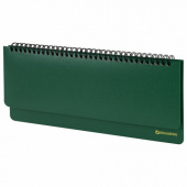 Планинг недатированный BRAUBERG "Select", зелёный, 60л, балакрон, 305*140мм, 111695