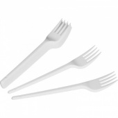 Вилка одноразовая ПС 155мм, 100шт/уп, белая /40/ ЭТ, 23350
