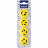 Магниты 3,5см OfficeSpace "Смайлики", 4 шт/упак, желтые, 201273