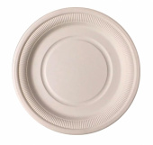Тарелка 180мм, 50шт/упак, кукурузный крахмал /10/ цвет натуральный (бежевый)