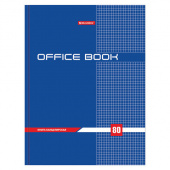 Книга учета BRAUBERG, А4, 80л, клетка, твердая обложка, ламинация, 130065