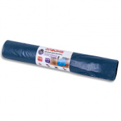 Мус. мешок 120л ПВД, 10шт/рул, синие, прочные, 70*110см, 40мкм, ЛАЙМА, 601387