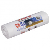 Мус. мешок 60л ПНД, белый, 20шт/рул, 58*68см, 7мкм, ЛАЙМА /15/ 605539