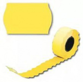 Этикет-лента 26*12 волна желтая /200/