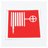 Знак самоклеющийся квадратный "Пожарный кран", 100х100мм, 10шт/упак.