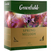 Чай черный Гринфилд (GREENFIELD) "Spring Melody", с чабрецом, 100 пак/уп, 195457