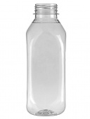 Бутылка 0,5л прозрачная, d-38мм /100/ Квадратная