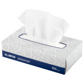 Салфетки косметические LAIMA, белые, 2-сл., 100л, карт. бокс /21/ 126909 /19/