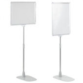Подставка для рекламных материалов EPG, А4 напольная (высота трубки 55см) комплект 2шт, прозрачная
