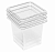 Контейнер-стакан "Фреш" 220мл, квадратный, прозрачный