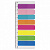 Закладка клеевой край, пластик, 12*45, неон + пастель, 25л х 8цв., на линейке, BRAUBERG, 126700
